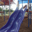 slippery slide in playground