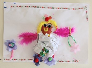 Picture 032 rubbish inspired creation stick puppet