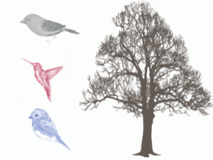 bird and tree template