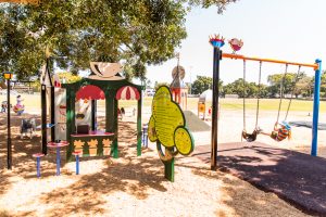 Bulimba Memorial Park playground swings