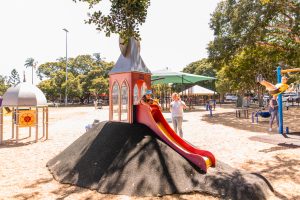 Bulimba Memorial Park playground mini slide