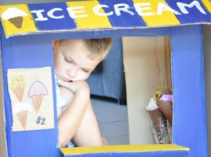 cardboard icecream truck