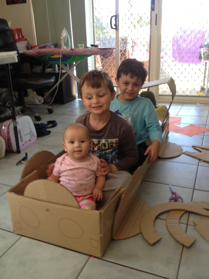 cardboard made car