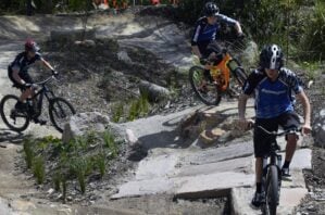 Mountain bike riding