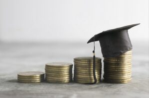 Graduation hat and money