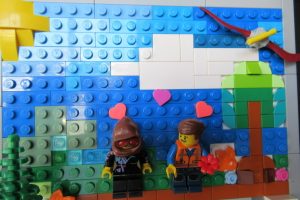 Colourful Lego scene at Coffee n Bricks Cafe.