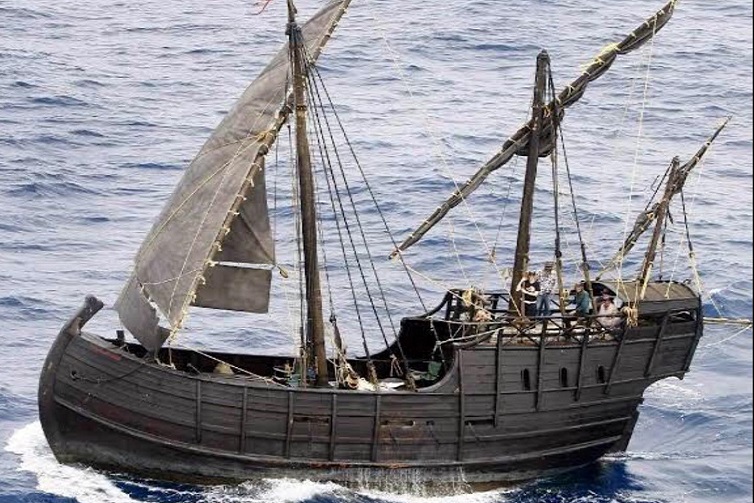 Image of notorious real life pirtae ship sailing on the ocean.