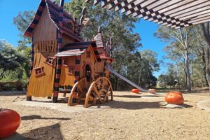 Wooden fort at Bray Farm Park.