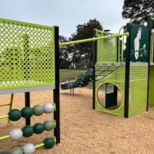 Green fort at Grandview Place Park.