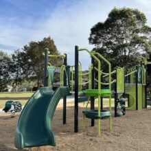 Slide and play equipment at Grandview Place Park.