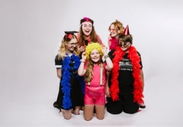 Backbone Youth Arts kids dressed up.