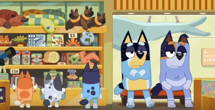Bluey at Queensland Museum.