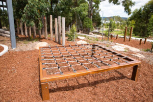 Billubera park Yarrabilba ninja course cargo net obstacle