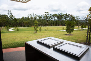 Billubera park Yarrabilba barbecue overlooking fields and paths
