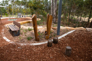 Billubera park Yarrabilba smaller balancing and log elements for younger kids