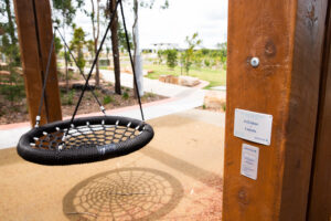 Billubera park Yarrabilba nest swing over soft fall
