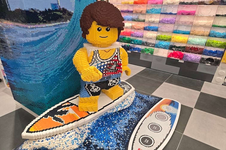 LEGO surfer model at Maroochydore LEGO certified store.
