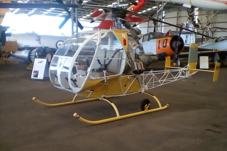 Qld Air Museum's, "Civil Aviation and Getting Your Wings Event image of a helicopter.