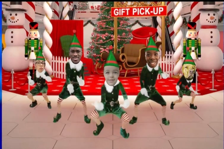 Screenshot of Elf Yourself app.