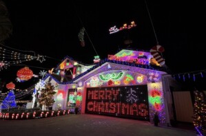 2025 Christmas light display at 211 Benhiam Street, Calamvale.