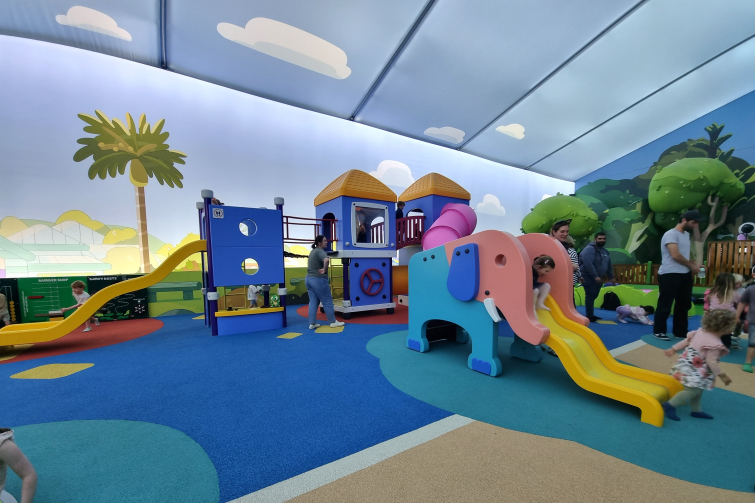 Bluey's World review August 2025 sheltered playground.