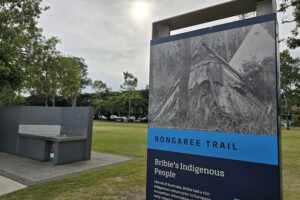 Bongaree trail sign on Bribie Island.