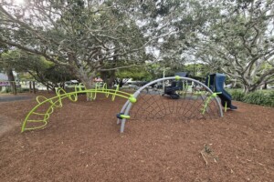 Climbing equipment at Brennan Park.