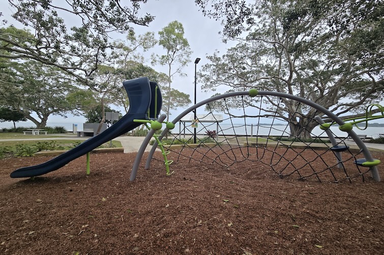 Climbing equipment at Brennan Park.