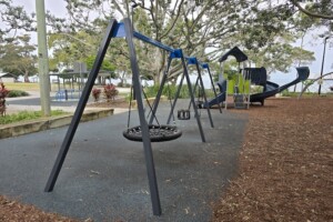 Swings at Brennan Park.