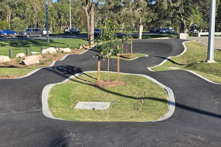 Pump track at Deception Bay Skate Park and Pump Track.