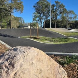 Pump track at Deception Bay Skate Park and Pump Track.