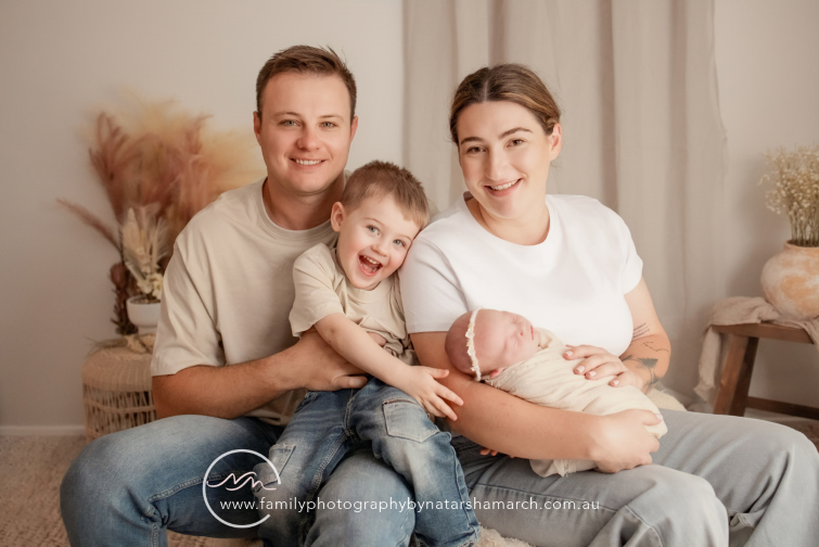 Natarsha March Photography baby Eloise with family.