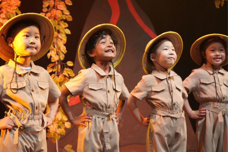 Stage School Australia young performers in safari costumes.