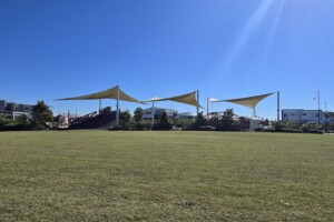 Grassed area beside the Whale Park in Aura.
