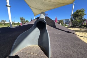 Tunnel slide at the Whale Park in Aura.