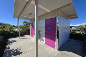 Toilets at the Whale Park in Aura.
