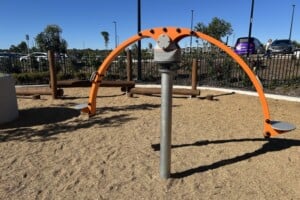 Greenheart Robina Parklands hanging seesaw.