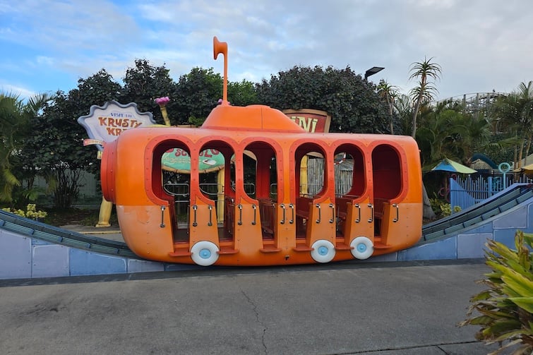 Bikini Bottom Crosstown Express ride at Sea World.