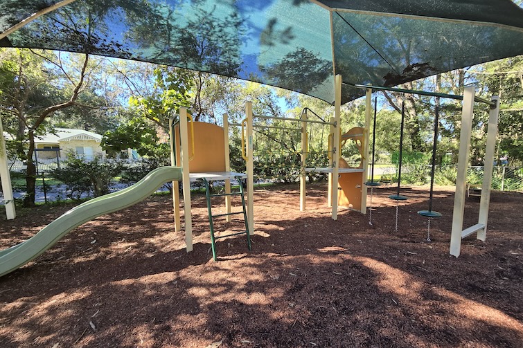Fort at playground at Kumbartcho Sanctuary.