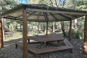 Picnic shelter at Kumbartcho Sanctuary.