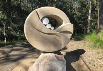 Sculpture at Maroochy Bushland Botanic Garden.