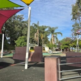 Bars and walls at Redcliffe Parkour Park.
