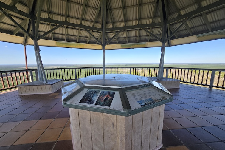 Informative signage at Wild Horse Mountain Lookout.