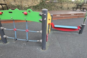 Low to ground toddler play area at Westfield North Lakes play area.
