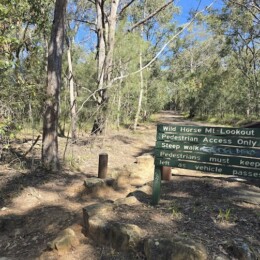 Main sign at start of the walk to Wild Horse Mountain Lookout.