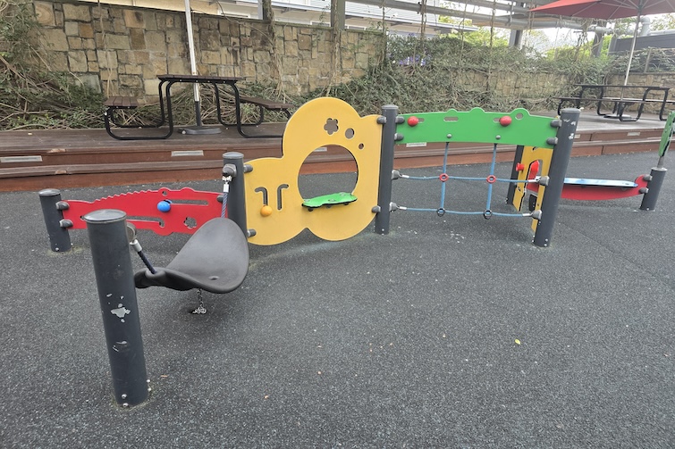 Low to ground toddler play at Westfield North Lakes play area.