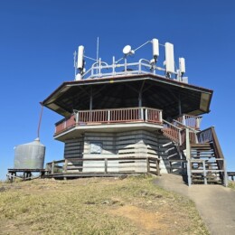 The lookout/tower at Wild Horse Mountain Lookout.