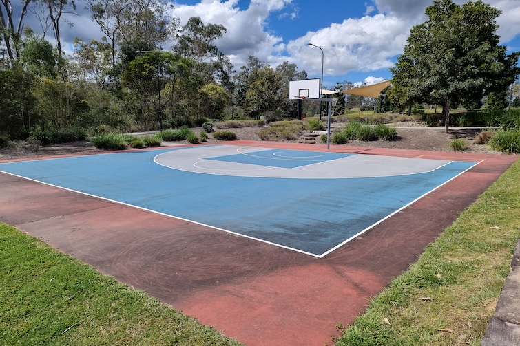 Basketball half court at Flagstone Adventure Playground.