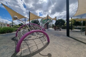 Climbing net at Flagstone Adventure playground.
