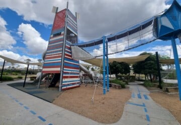 Sky bridge at Flagstone Adventure Playground.